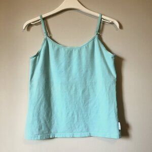 Body Bleu Cotton Camisole with Built-in Shelf Bra Tank Top Large